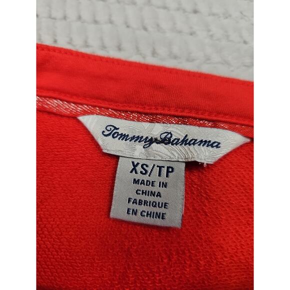 Tommy Bahama Shirt Womens XS Orange Bell Sleeve Beachy Preppy Nautical - Picture 4 of 7